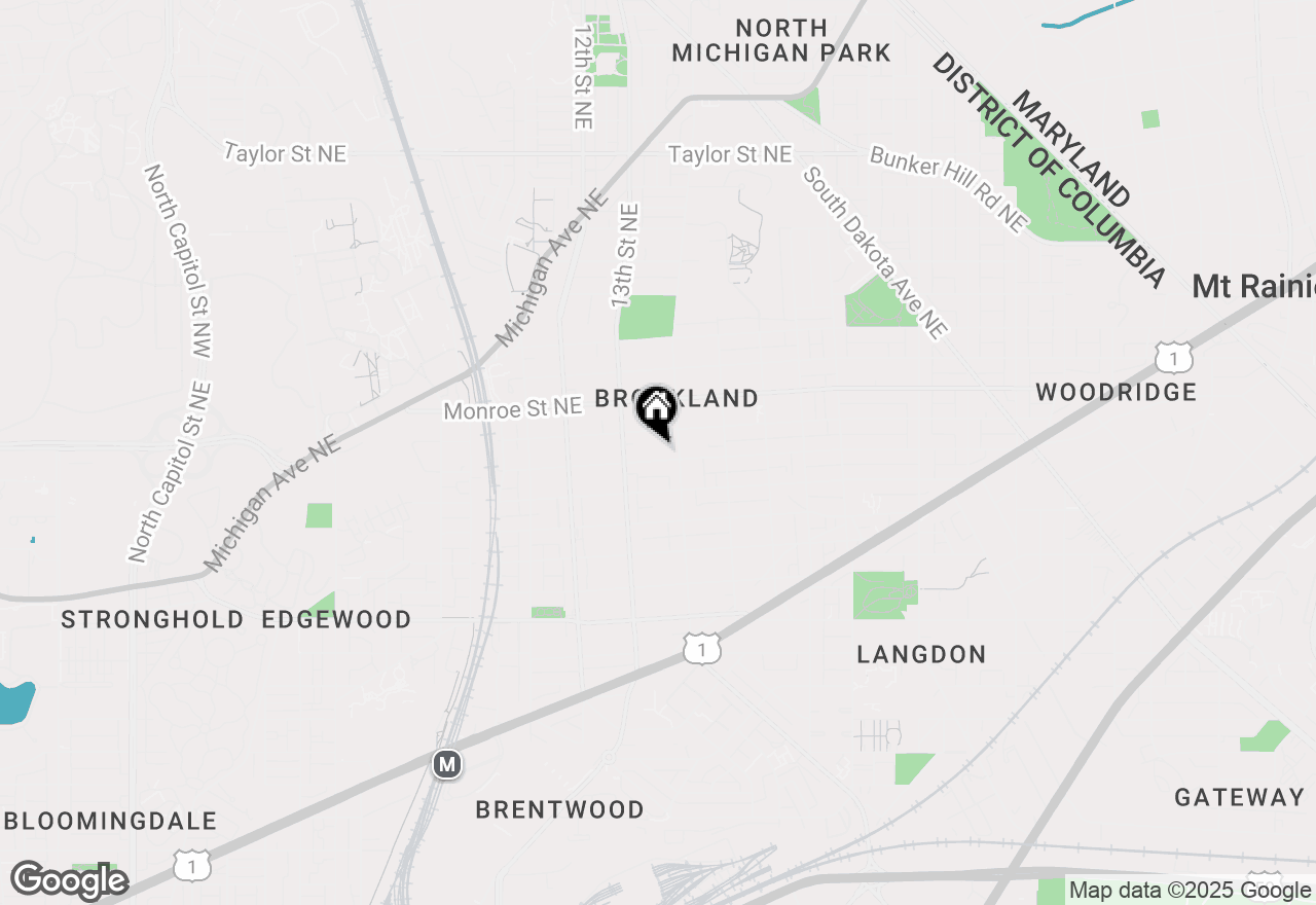 Map of 1336 Kearny Street Ne, Washington, DC 20017