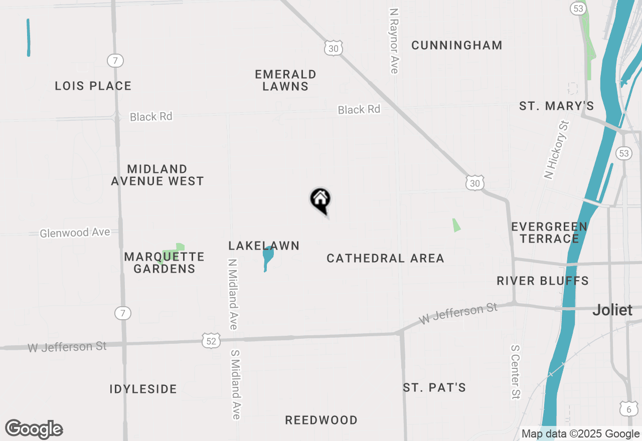 Map of 1055 Glenwood Avenue, Joliet, IL 60435