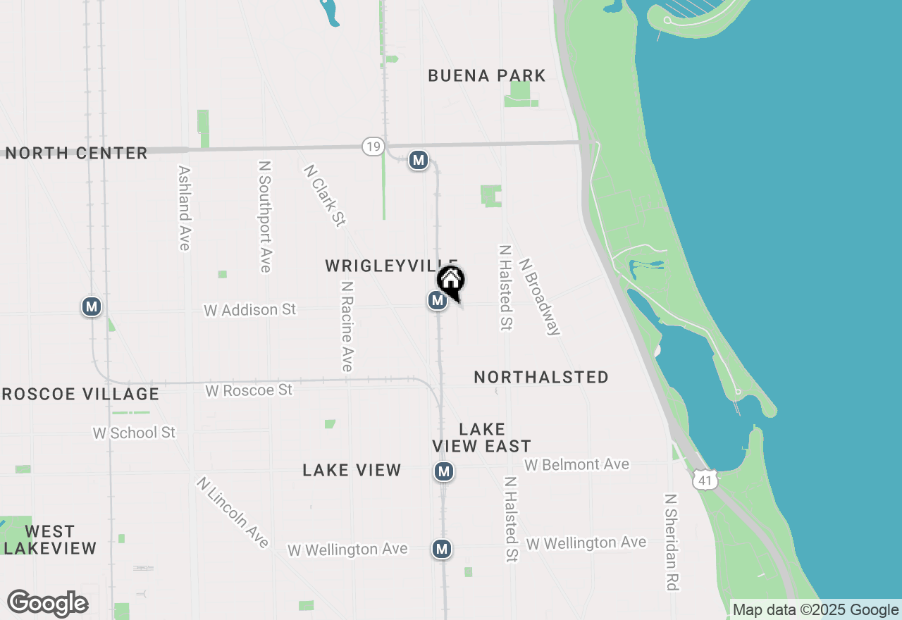 Map of 921 W Addison Street #3B, Chicago, IL 60613