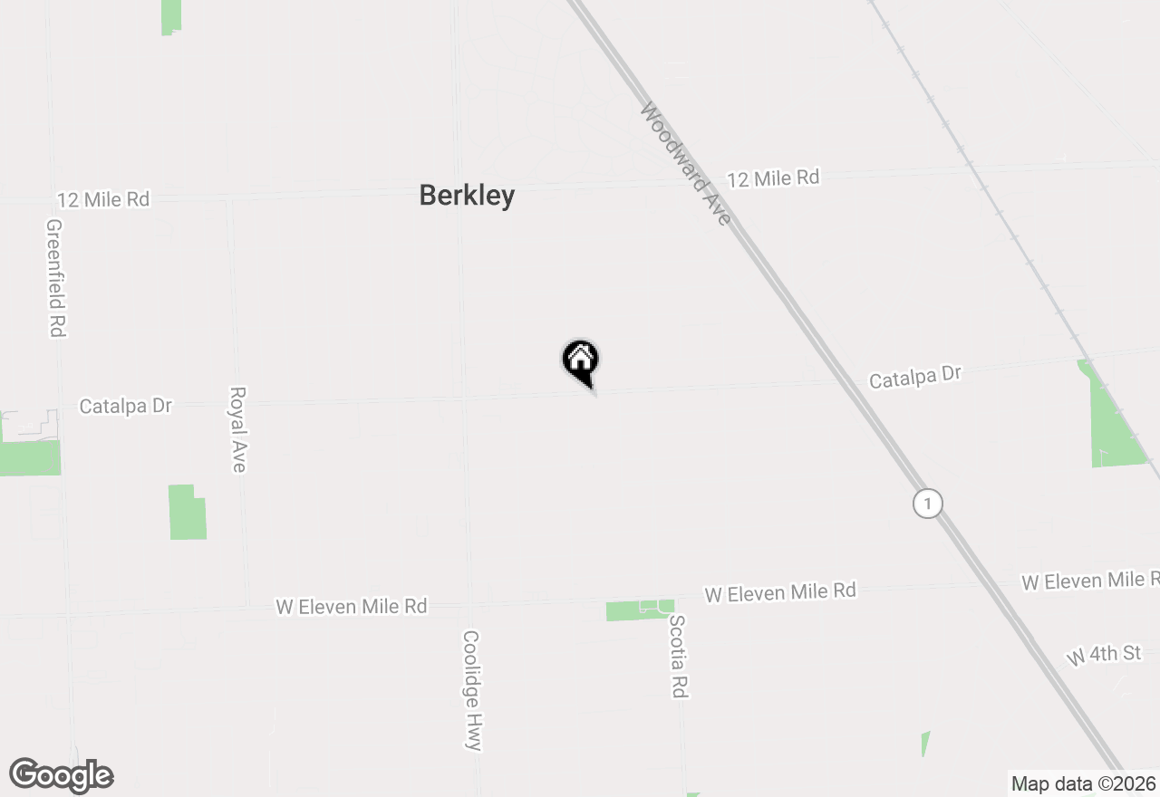 Map of 2053 Catalpa Drive, Berkley, MI 48072