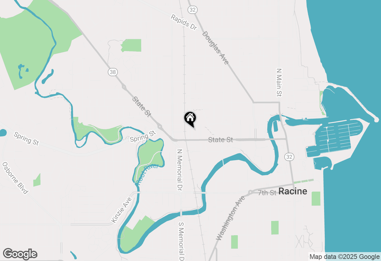 Map of 932 Peck Ave, Racine, WI 53404