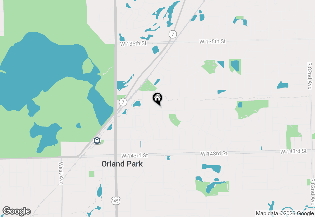 Map of 9239 Woodbury Court, Orland Park, IL 60462