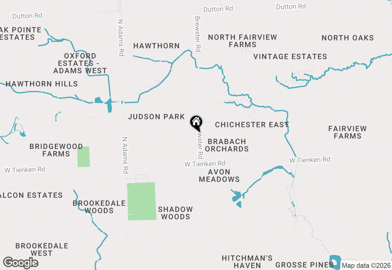 Map of 1143 Brewster Road, Rochester Hills, MI 48306