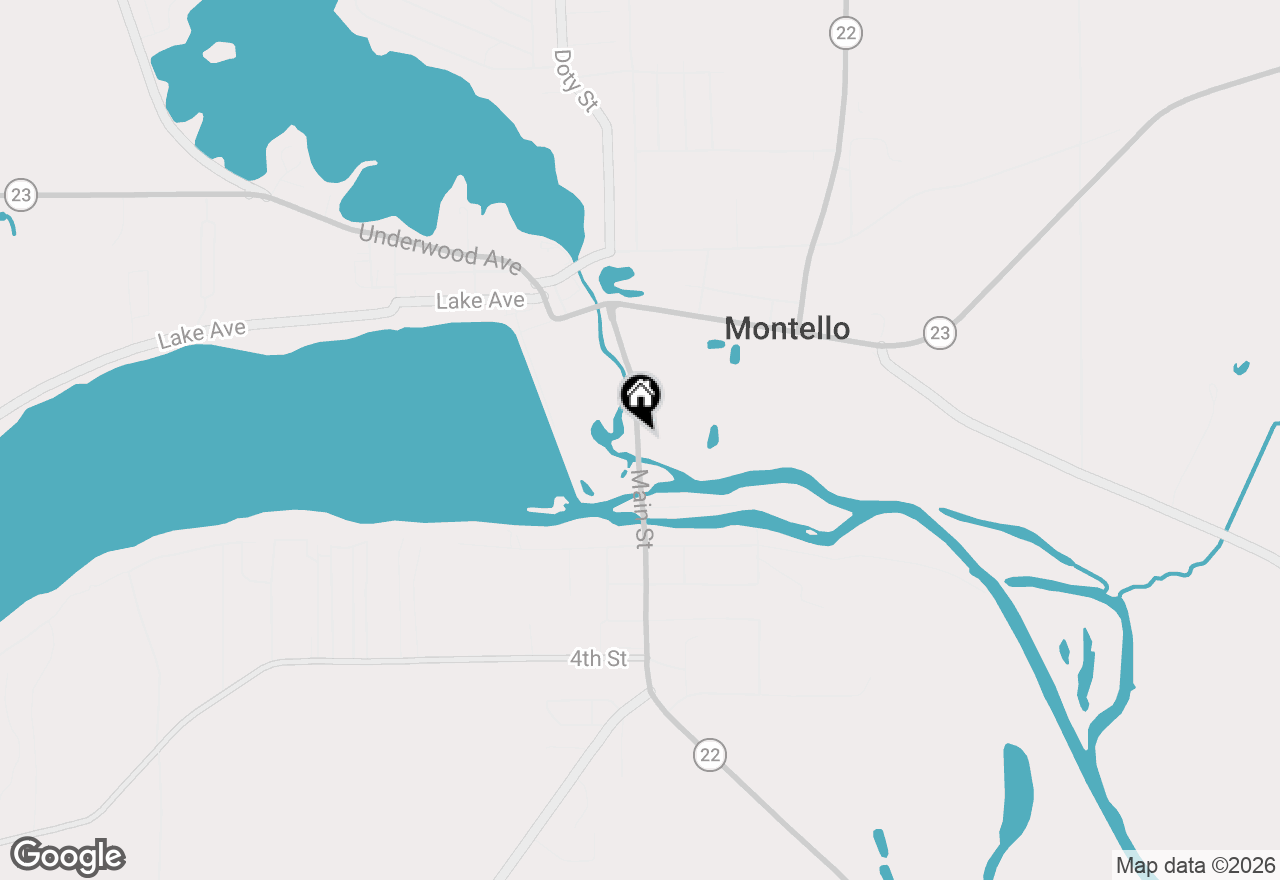 Map of 116 Main Street, Montello, WI 53949