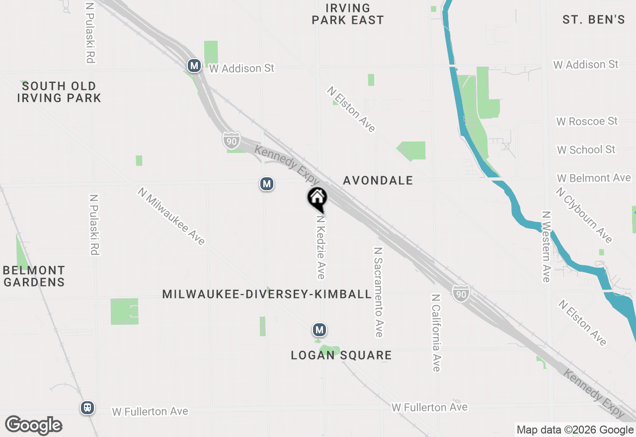 Map of 3036 N Kedzie Avenue, Chicago, IL 60618