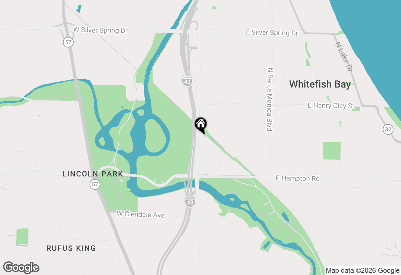 Map of 5006 N Port Washington Rd, Glendale, WI 53217