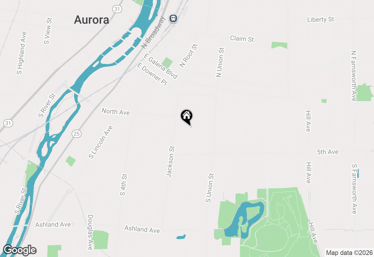 Map of 572 Fourth Avenue, Aurora, IL 60505