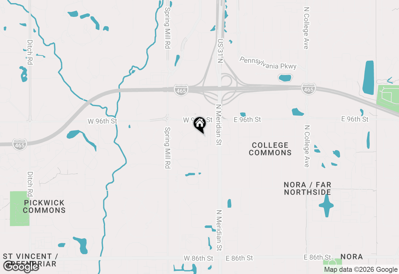 Map of 9439 N Kenwood Avenue, Indianapolis, IN 46260