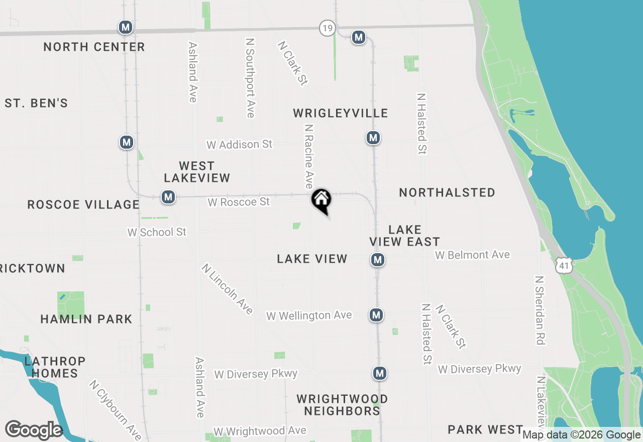 Map of 3316 N Clifton Avenue #3, Chicago, IL 60657