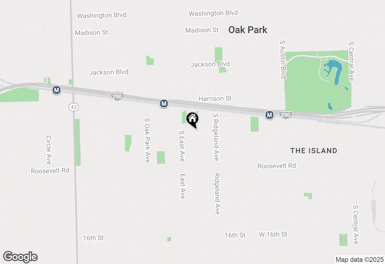 Map of 1046 S Scoville Avenue, Oak Park, IL 60304