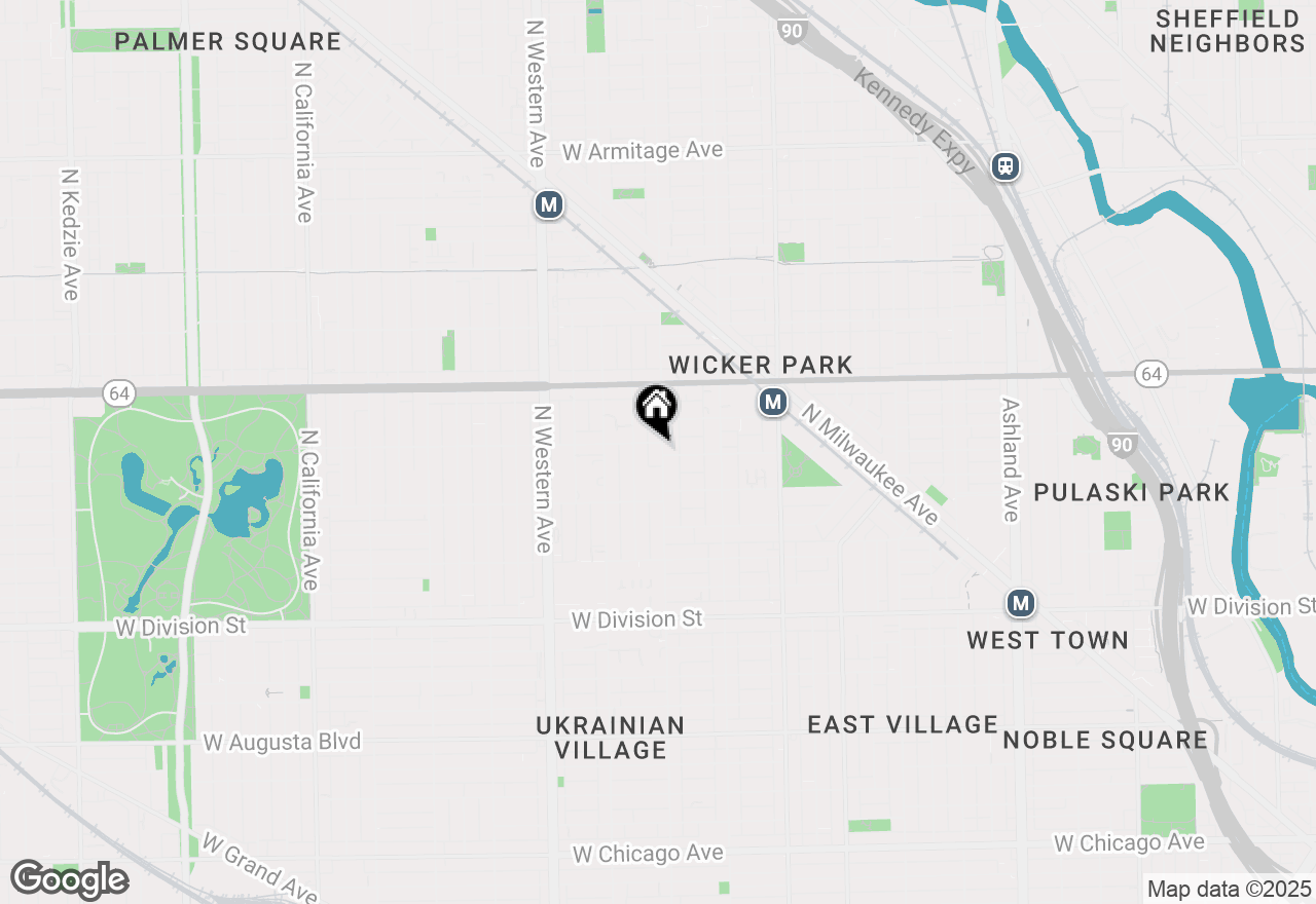 Map of 1452 N Leavitt Street #3, Chicago, IL 60622