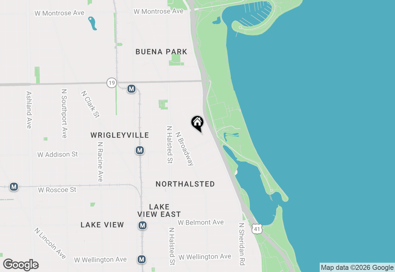 Map of 3631 N Pine Grove Avenue #C, Chicago, IL 60613