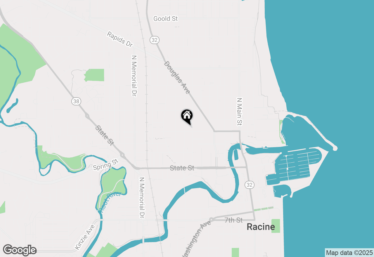 Map of 1209 Marquette St, Racine, WI 53404