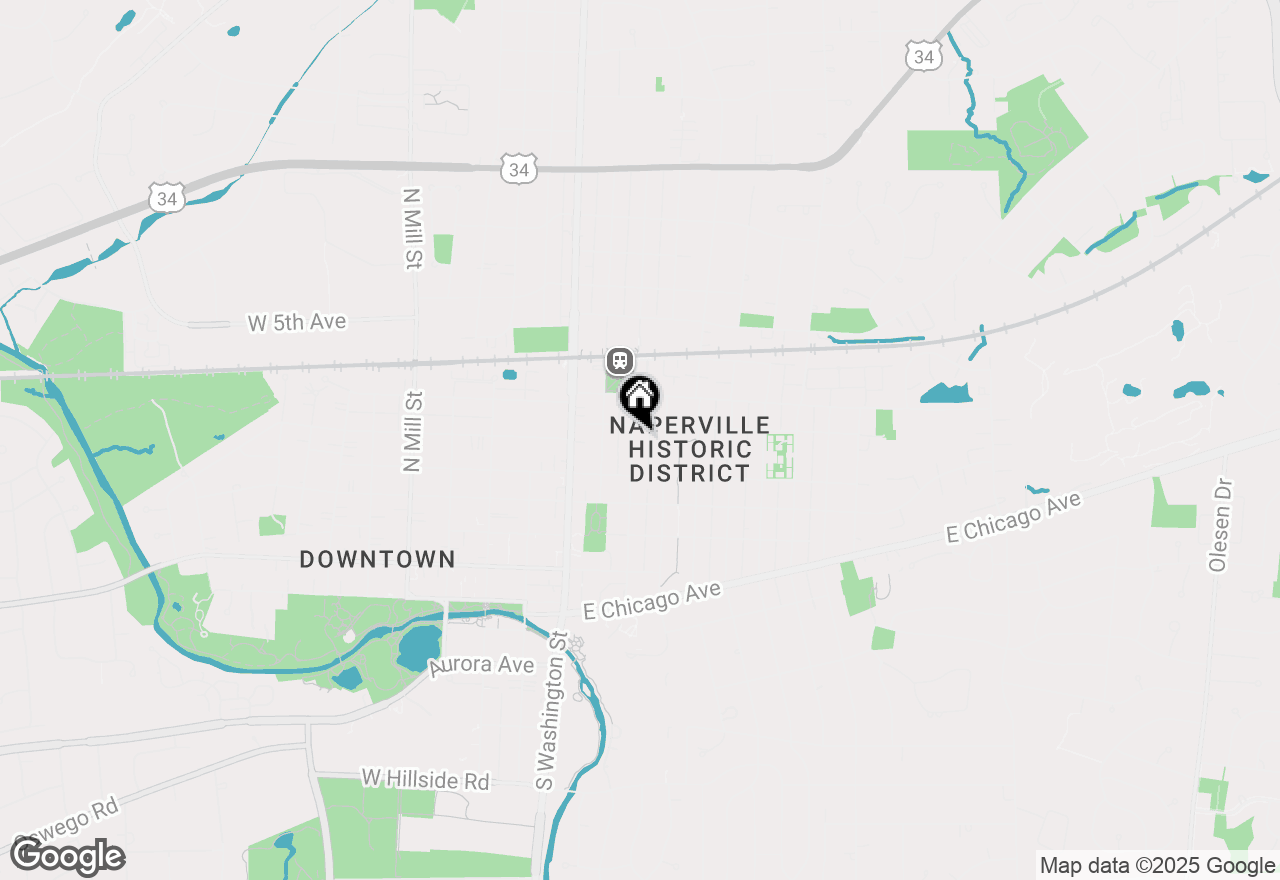 Map of 142 N Ellsworth Street, Naperville, IL 60540