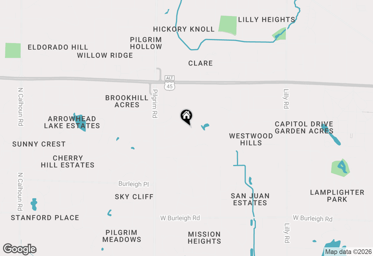 Map of 15225 Heather Hill Dr, Brookfield, WI 53005