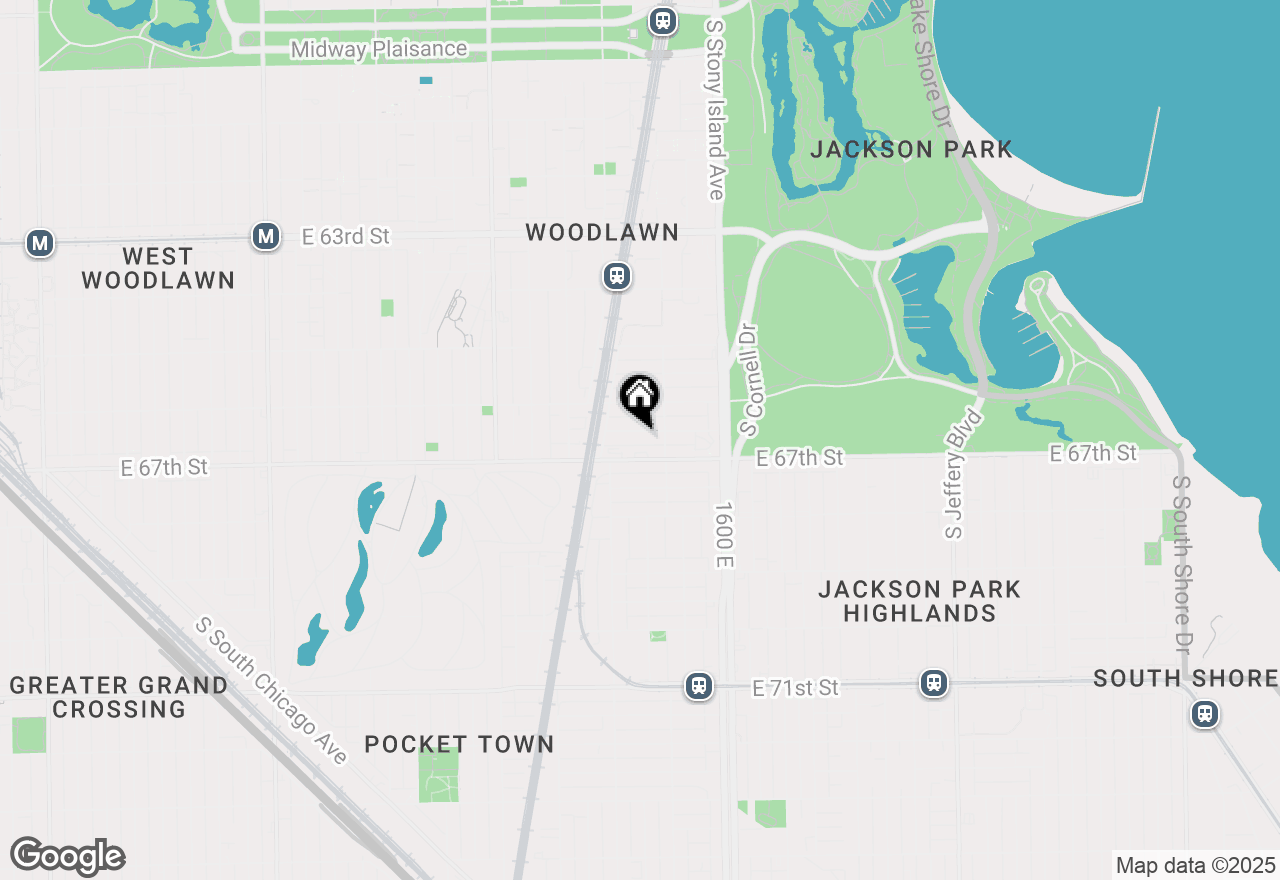 Map of 1439 E 66th Place #3E, Chicago, IL 60637