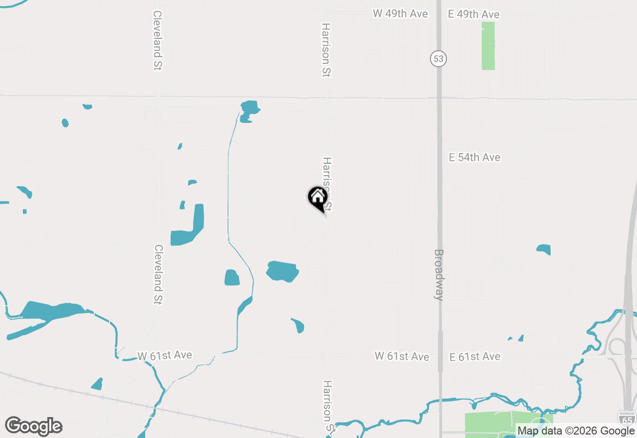 Map of 824 W 56th Place, Merrillville, IN 46410