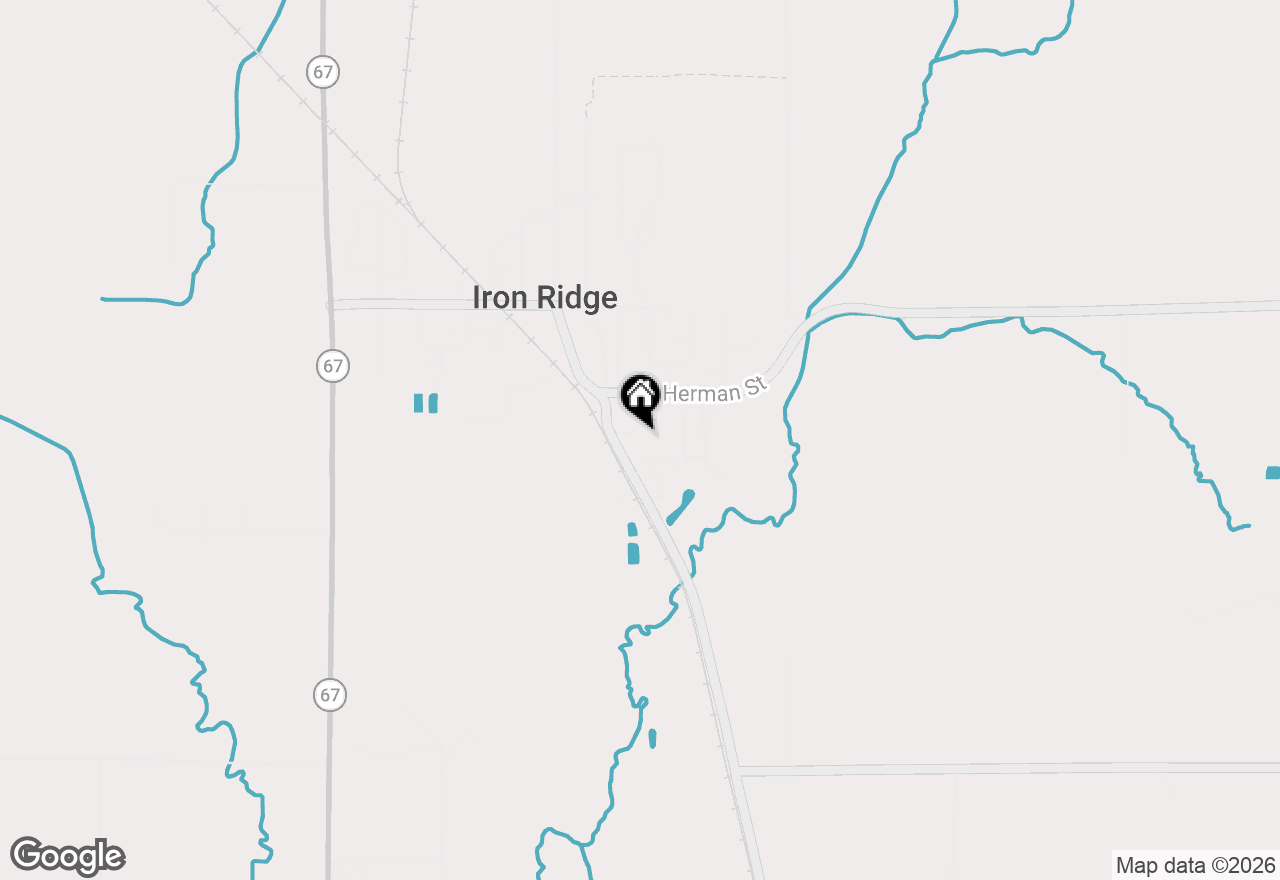 Map of 108 Albert St, Iron Ridge, WI 53035