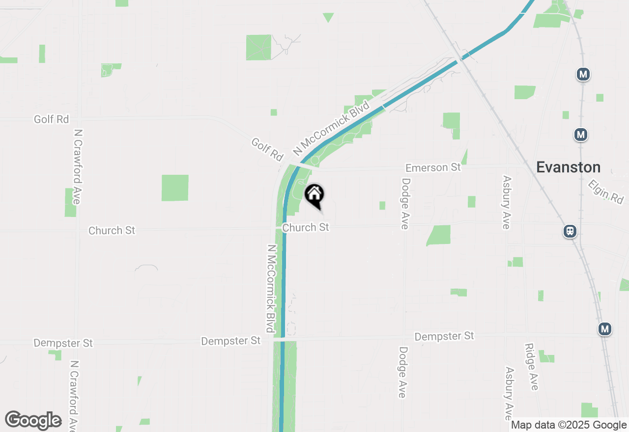 Map of 1719 Leland Avenue, Evanston, IL 60201