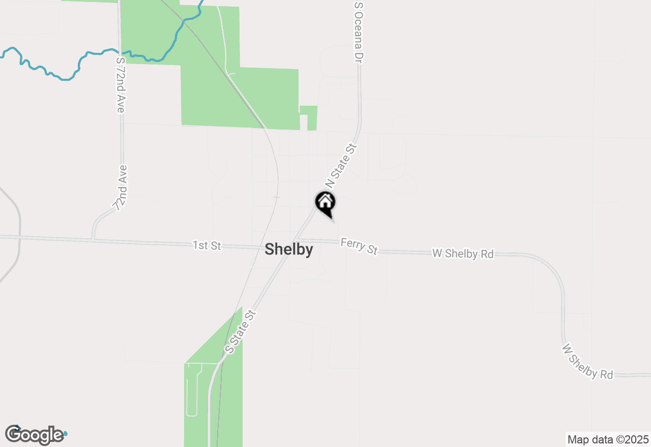 Map of 125 White Street, Shelby, MI 49455