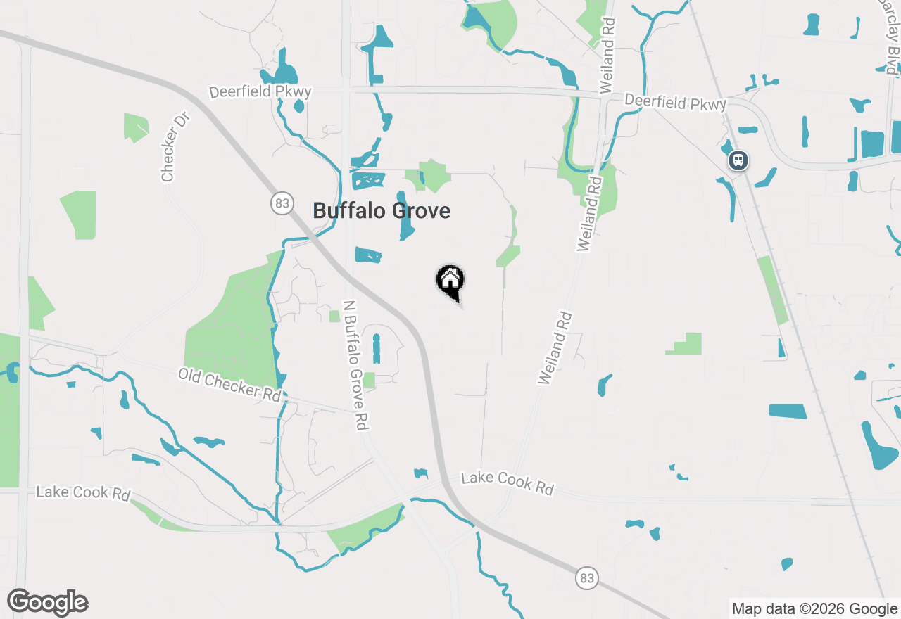 Map of 499 Highland Grove Drive, Buffalo Grove, IL 60089