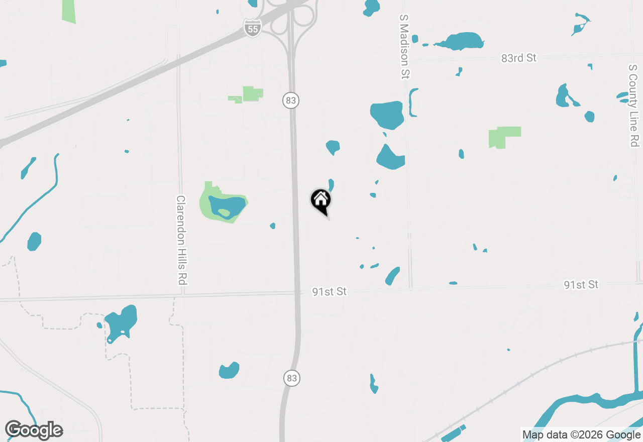 Map of 8820 Palisades Road, Burr Ridge, IL 60527