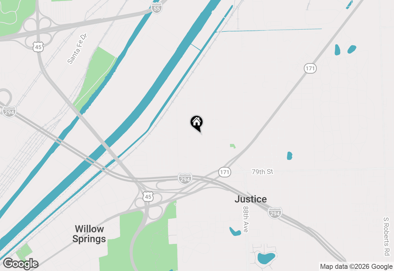 Map of 7716 Cronin Avenue, Justice, IL 60458