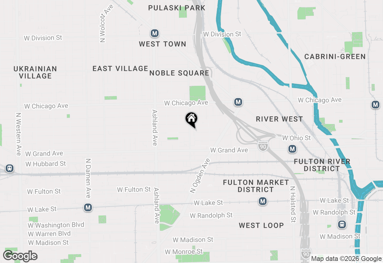 Map of 615 N Noble Street #2N, Chicago, IL 60642