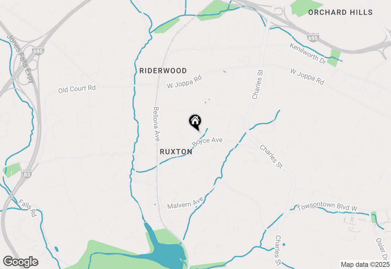 Map of 7819 Overbrook Road, Ruxton, MD 21204