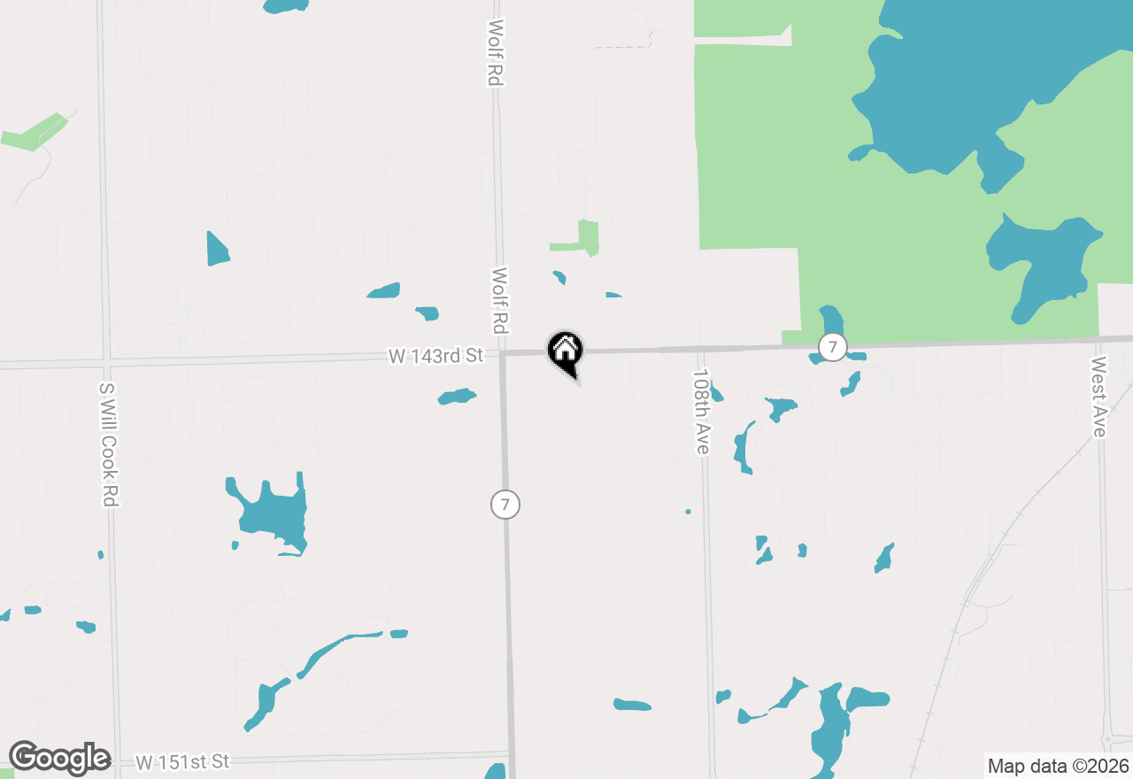 Map of 14342 Fawn View Circle, Orland Park, IL 60467