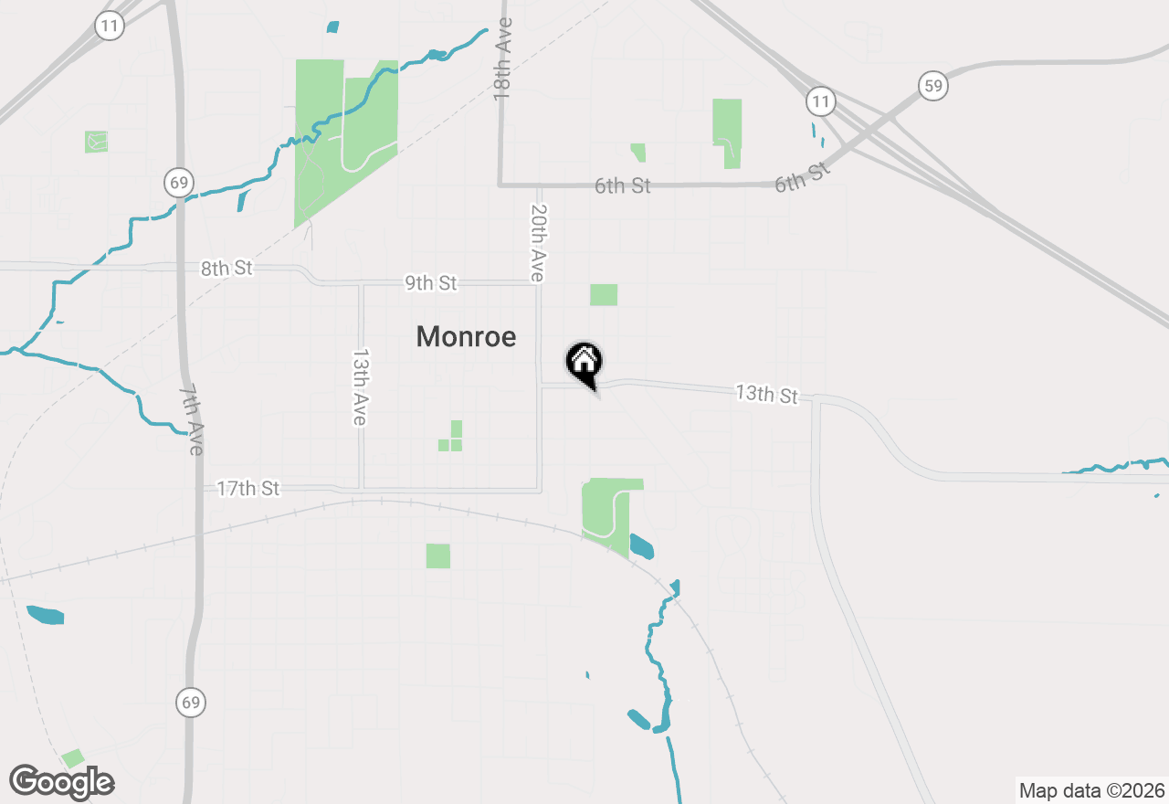 Map of 1317 22nd Avenue, Monroe, WI 53566