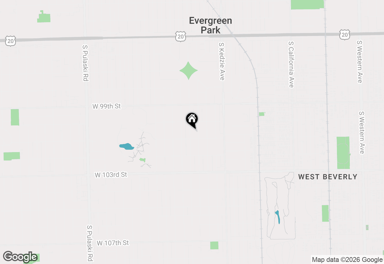 Map of 10031 S Homan Avenue, Evergreen Park, IL 60805