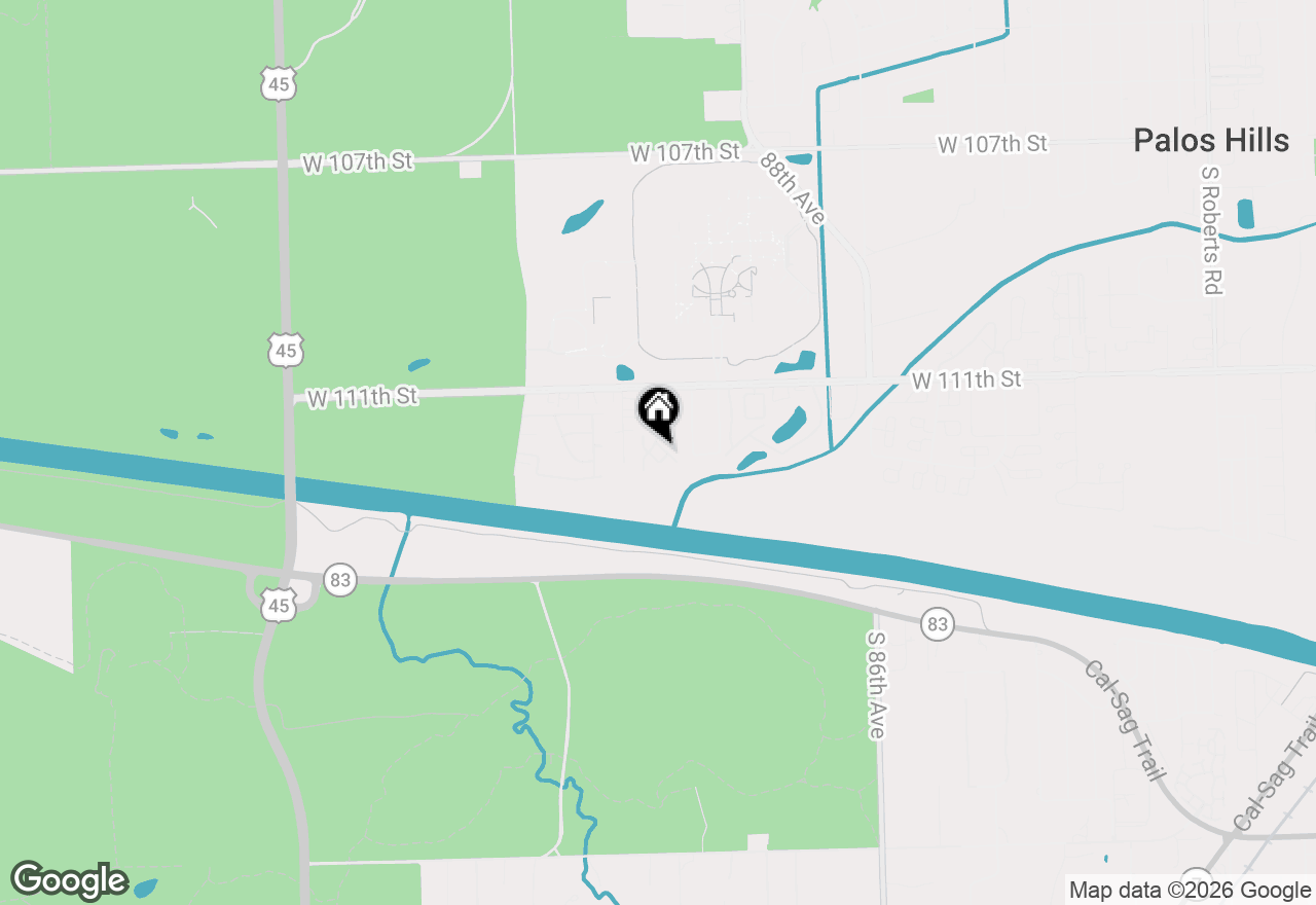Map of 11112 S Heritage Drive #3B, Palos Hills, IL 60465