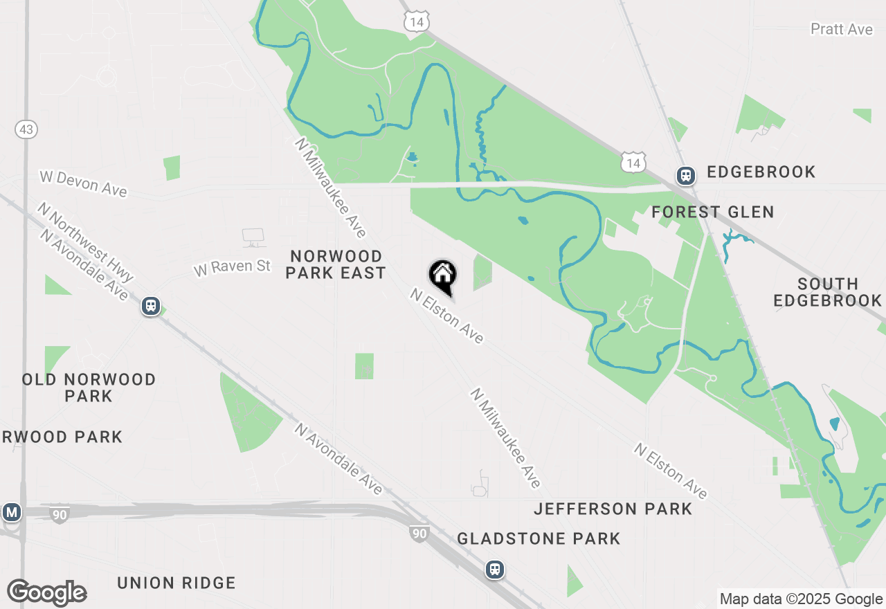 Map of 6101 N Elston Avenue #3E, Chicago, IL 60646