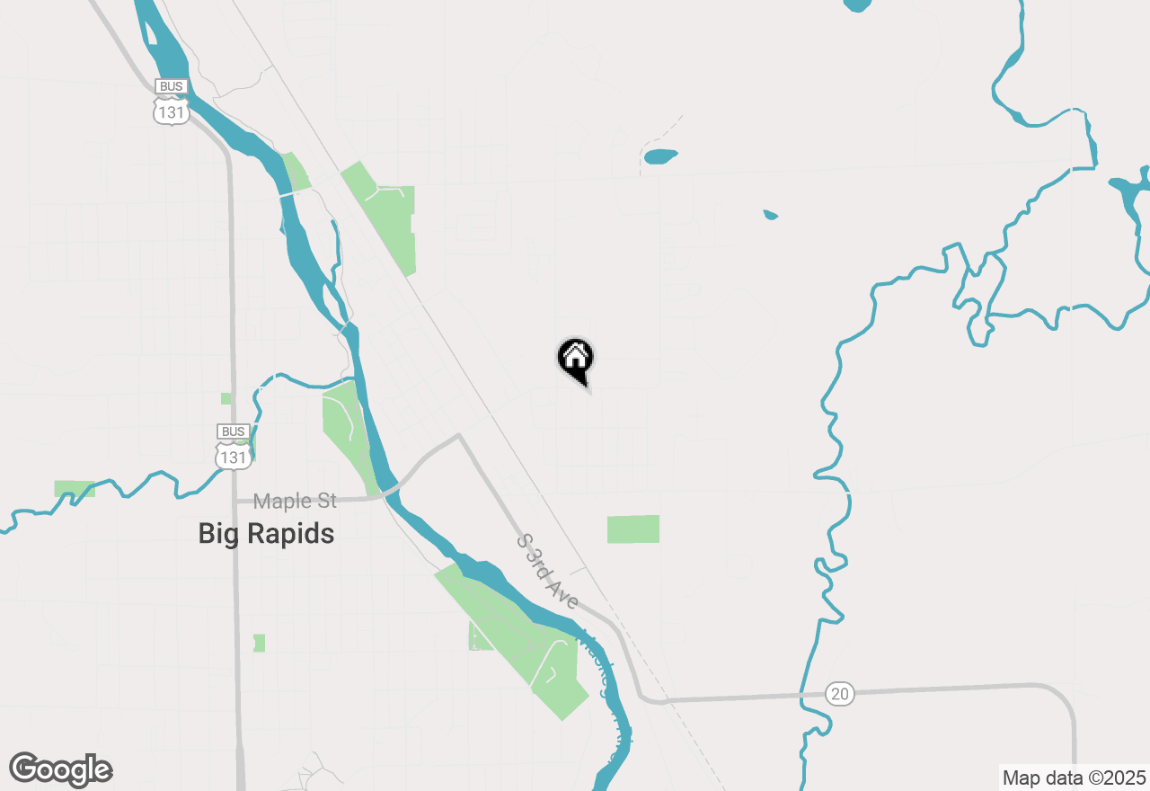 Map of 1212 Maple Street, Big Rapids, MI 49307