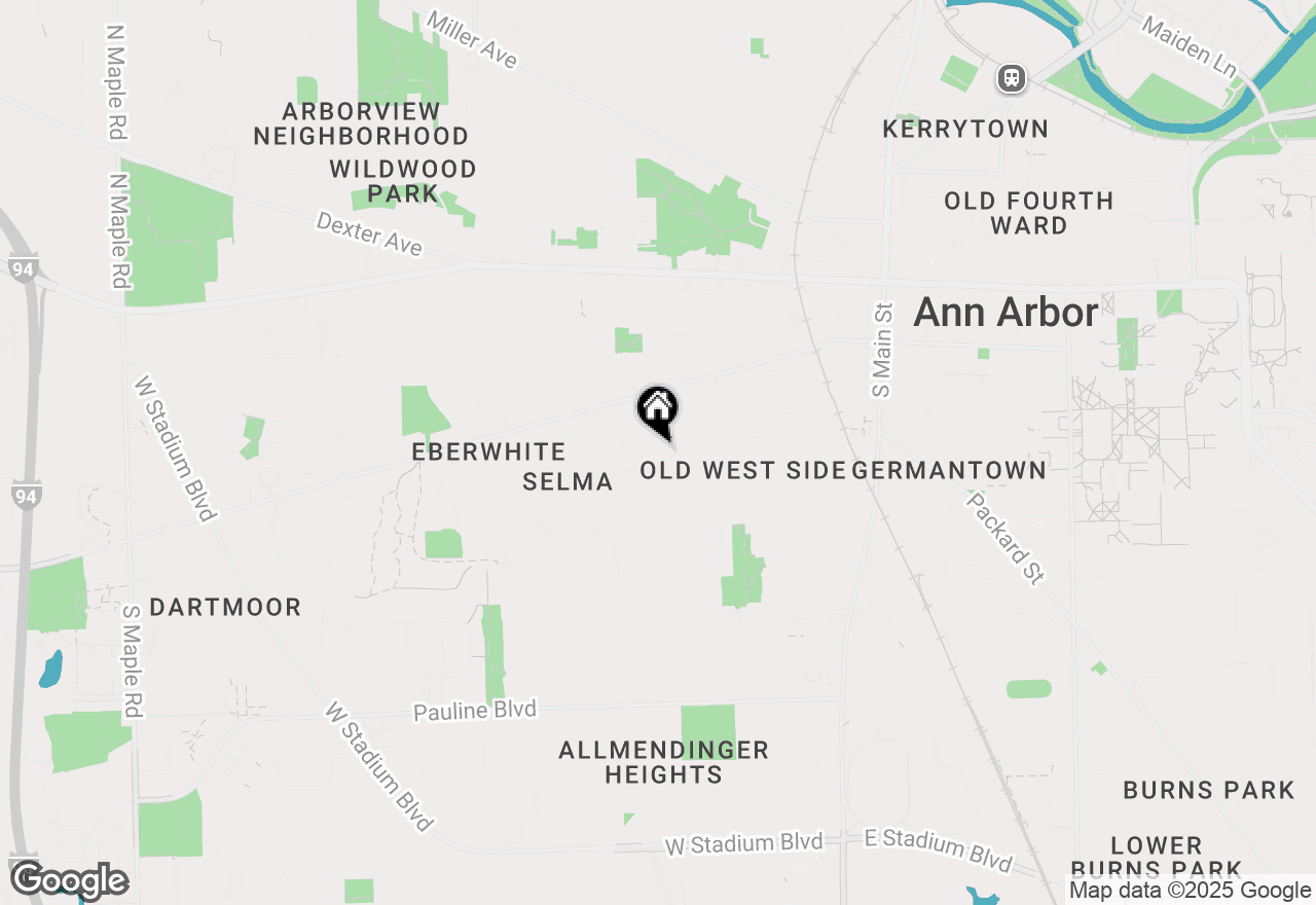 Map of 814 W Jefferson Street, Ann Arbor, MI 48103