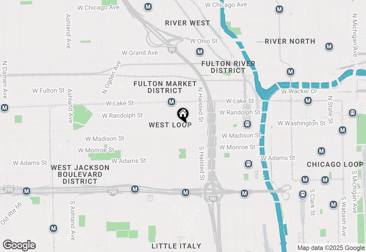 Map of 909 W Washington Boulevard #1012, Chicago, IL 60607