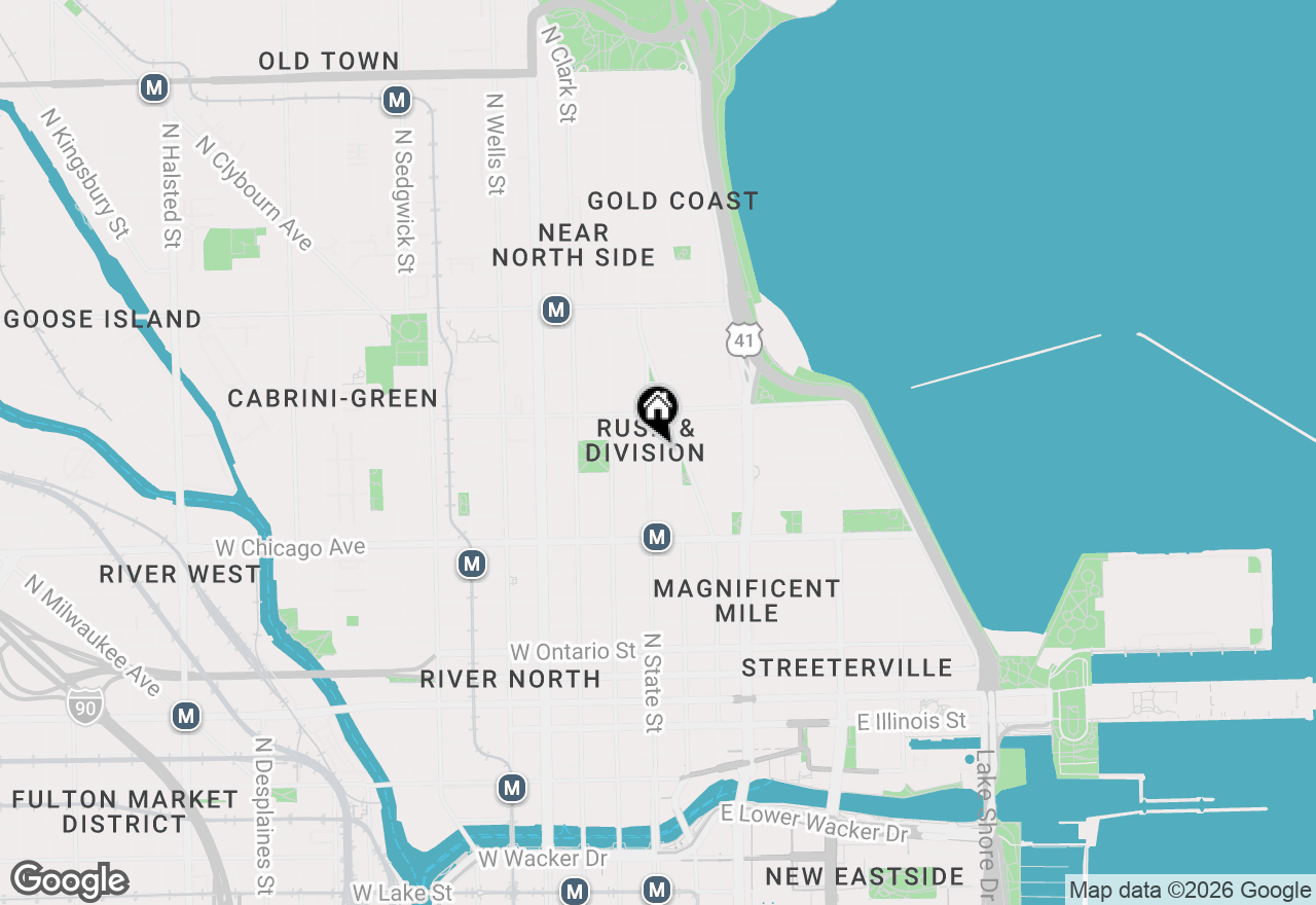 Map of 10 E Delaware Place #20C, Chicago, IL 60611