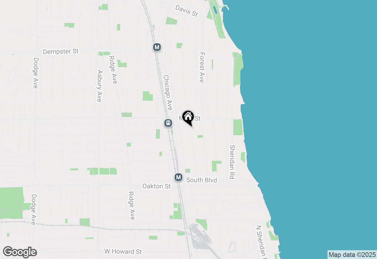 Map of 811 Hinman Avenue #3E, Evanston, IL 60202