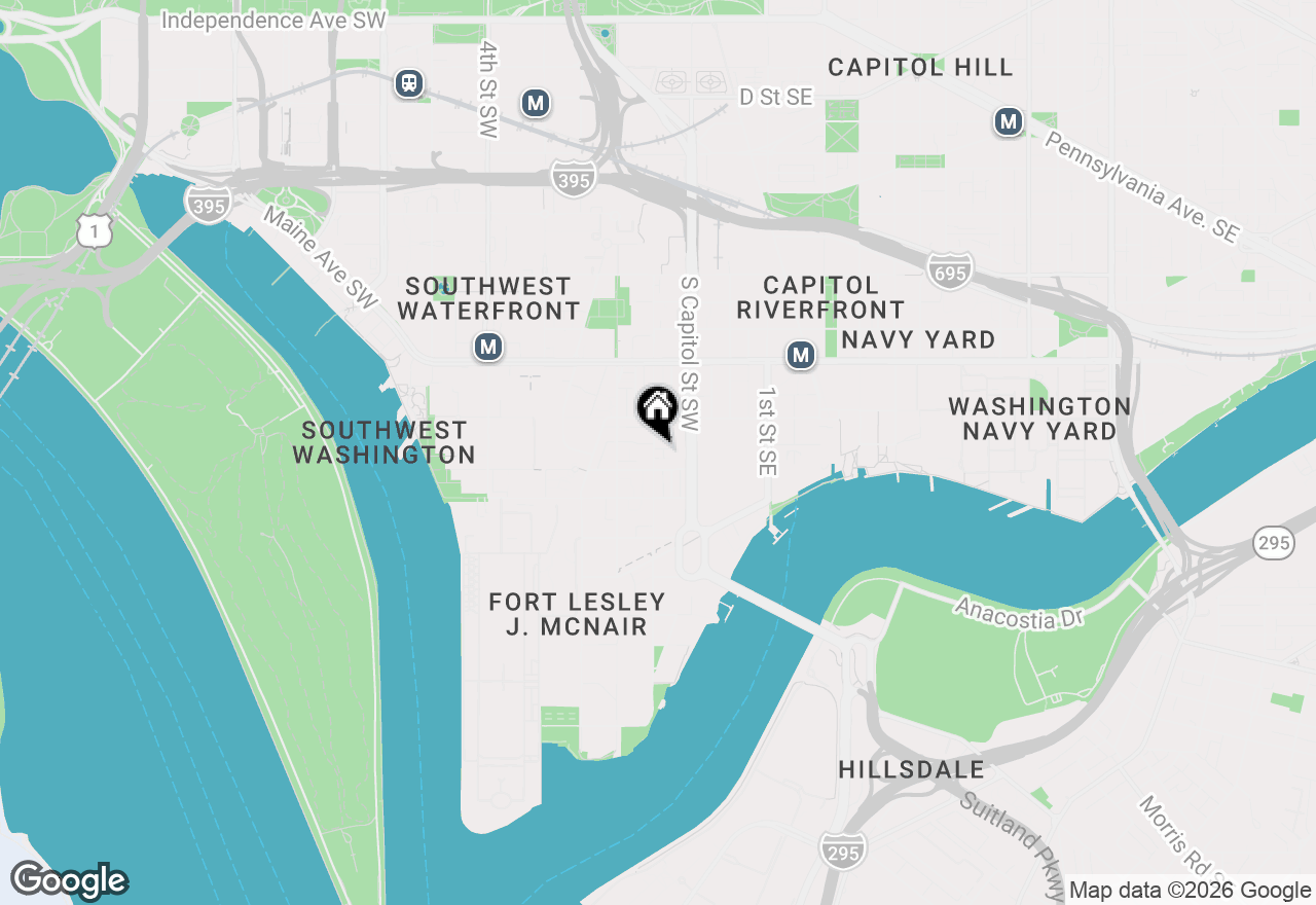Map of 1344 Half Street Sw #1344, Washington, DC 20024