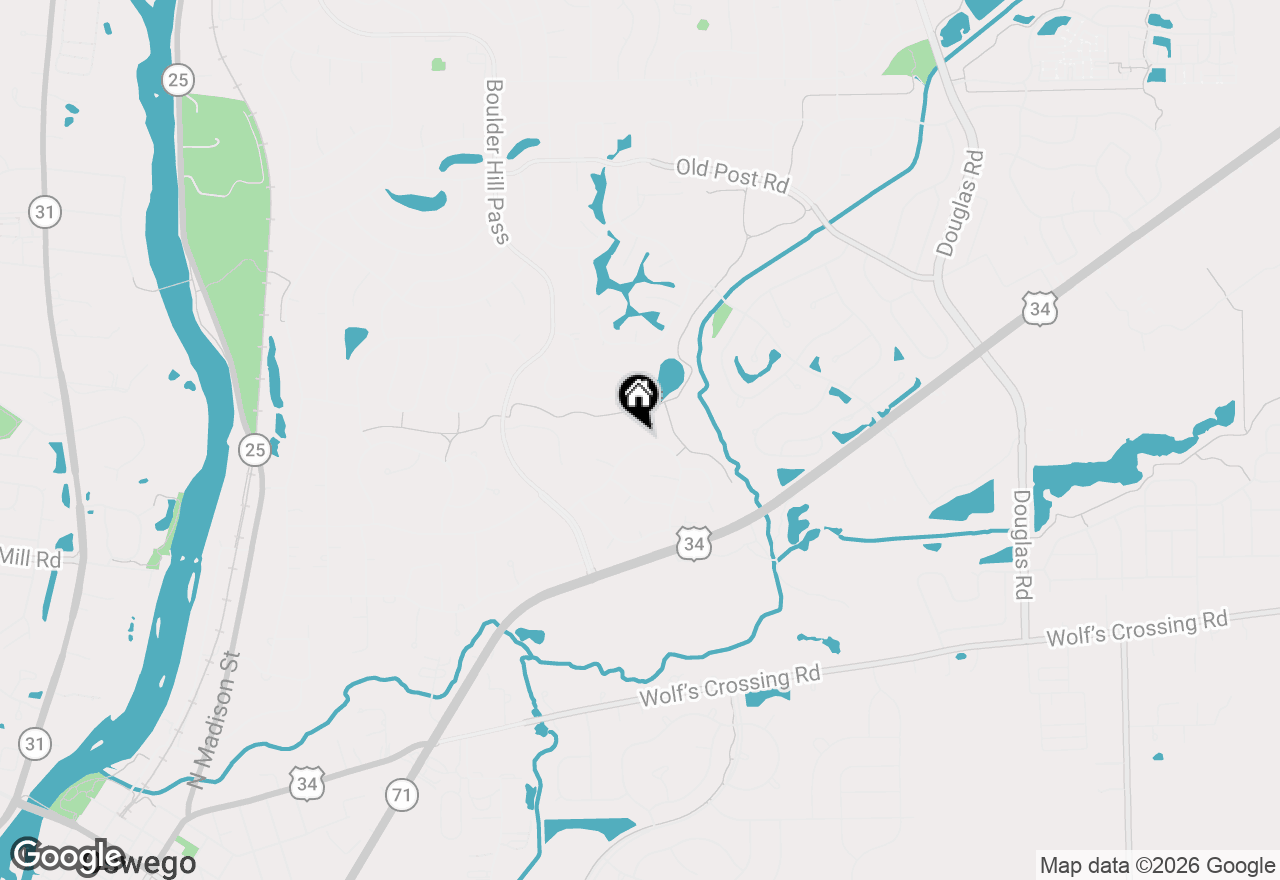 Map of 135 Chesterfield Drive, Oswego, IL 60543