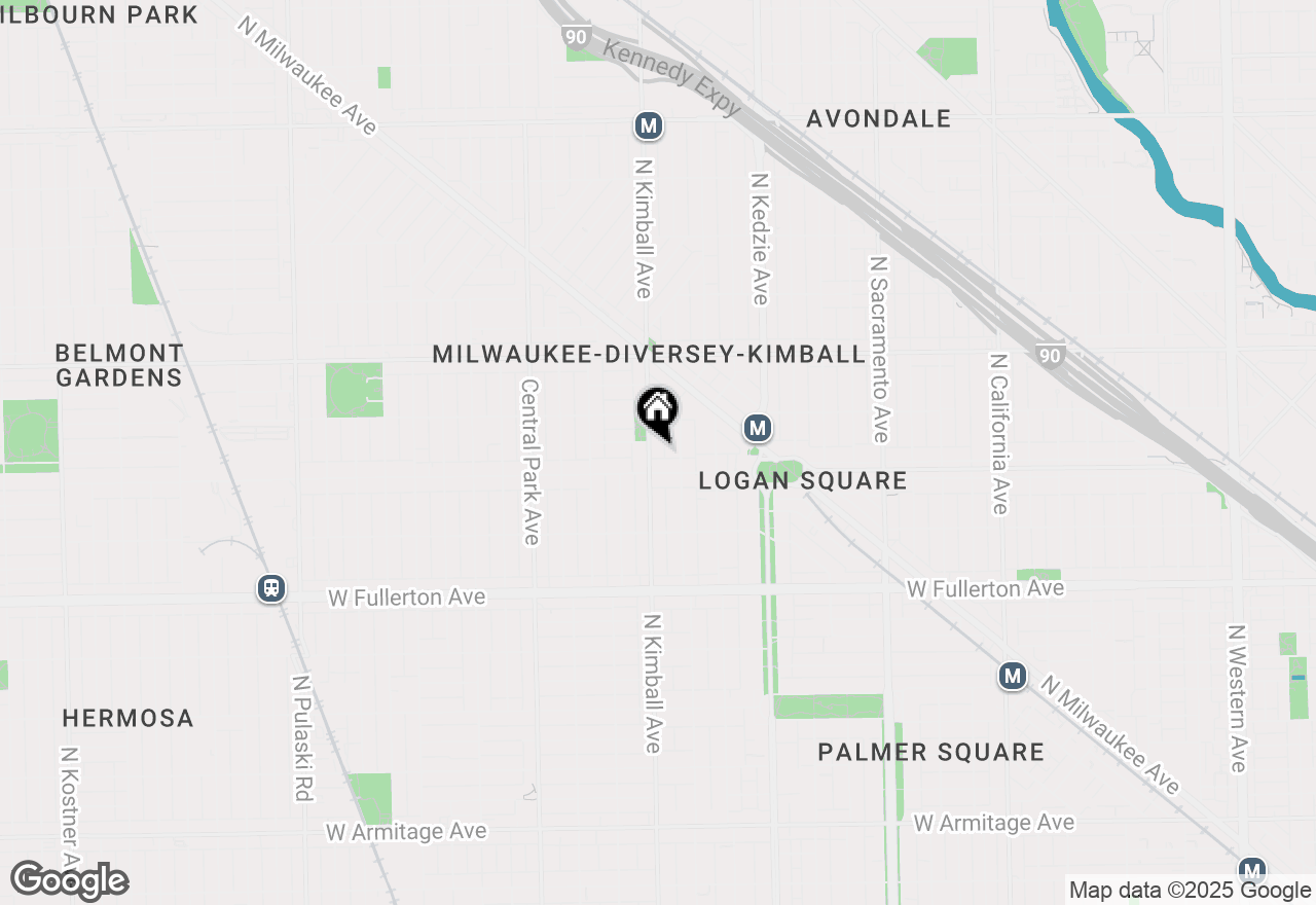 Map of 2619 N Kimball Avenue, Chicago, IL 60647