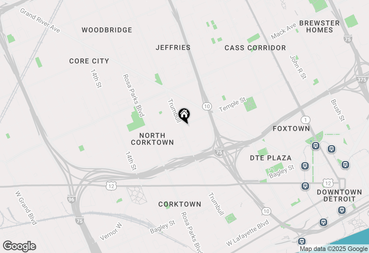 Map of 2846 Trumbull Street, Detroit, MI 48216