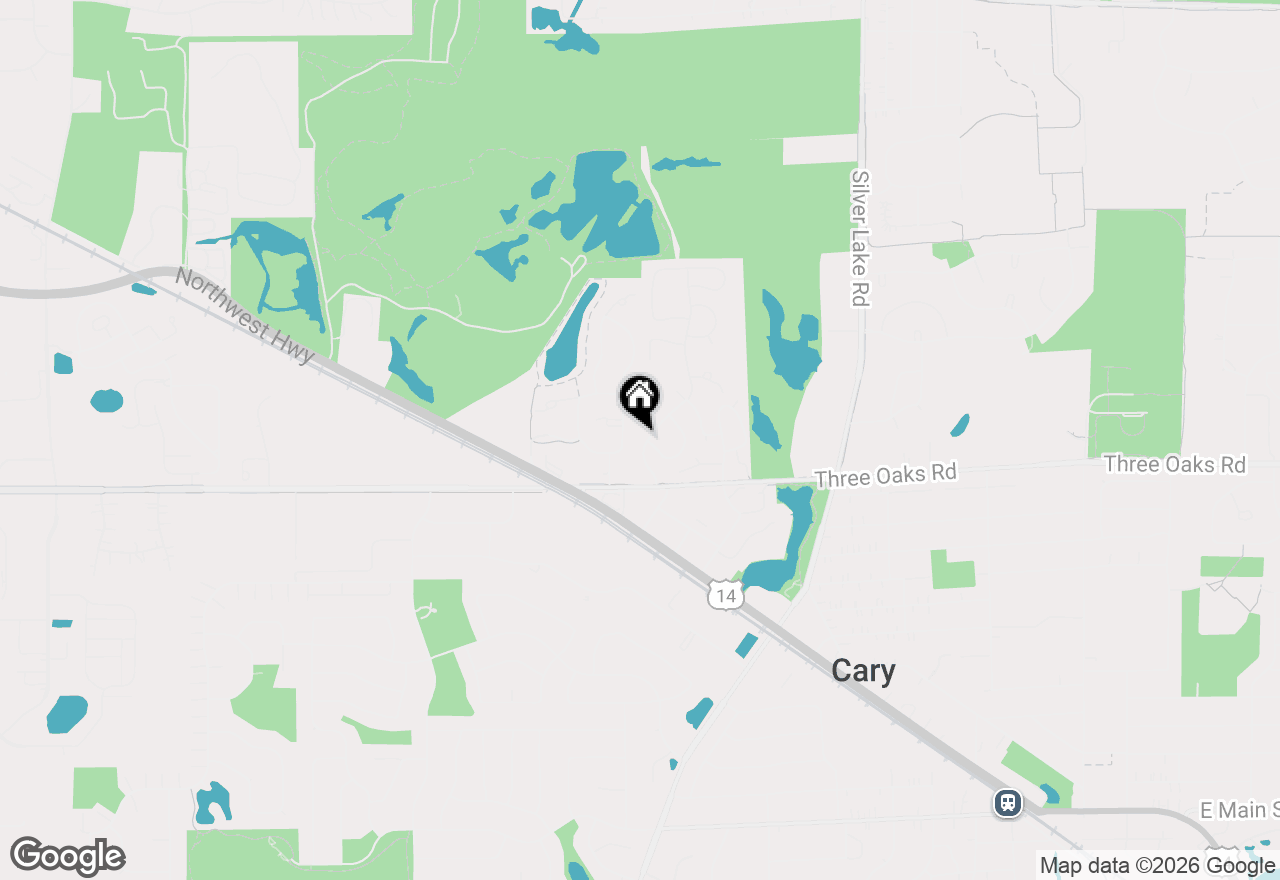 Map of 46 Oak Valley Drive, Cary, IL 60013