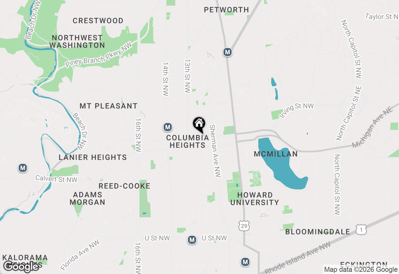Map of 1117 Harvard Street Nw #R, Washington, DC 20009