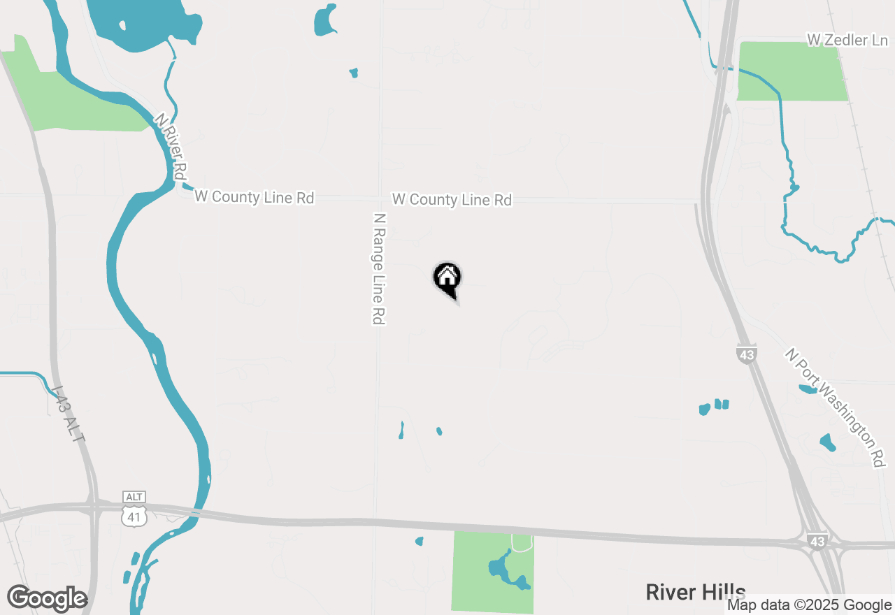 Map of 2401 W Cedar Ln, River Hills, WI 53217