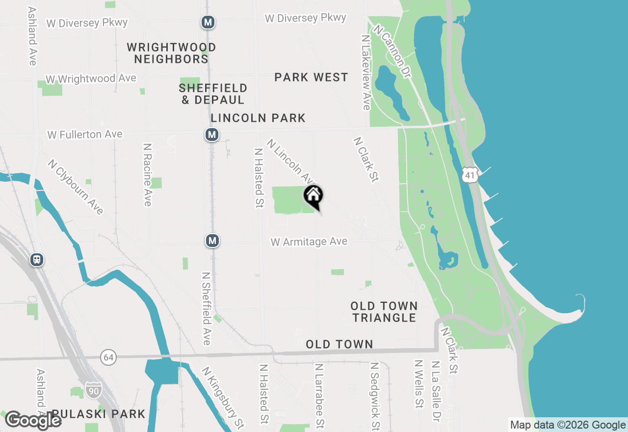 Map of 601 W Dickens Avenue #A2, Chicago, IL 60614