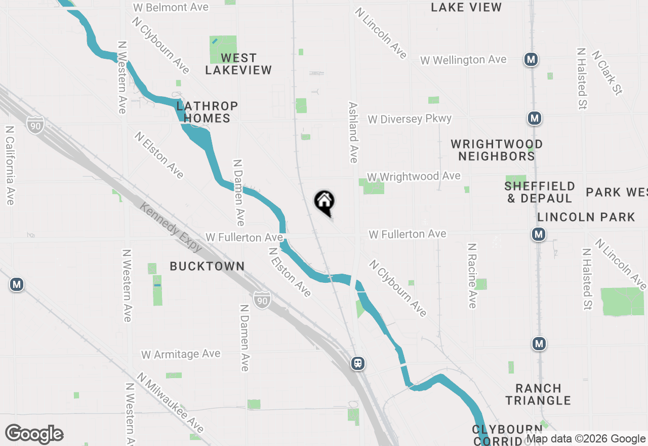 Map of 2442 N Clybourn Avenue #3N, Chicago, IL 60614