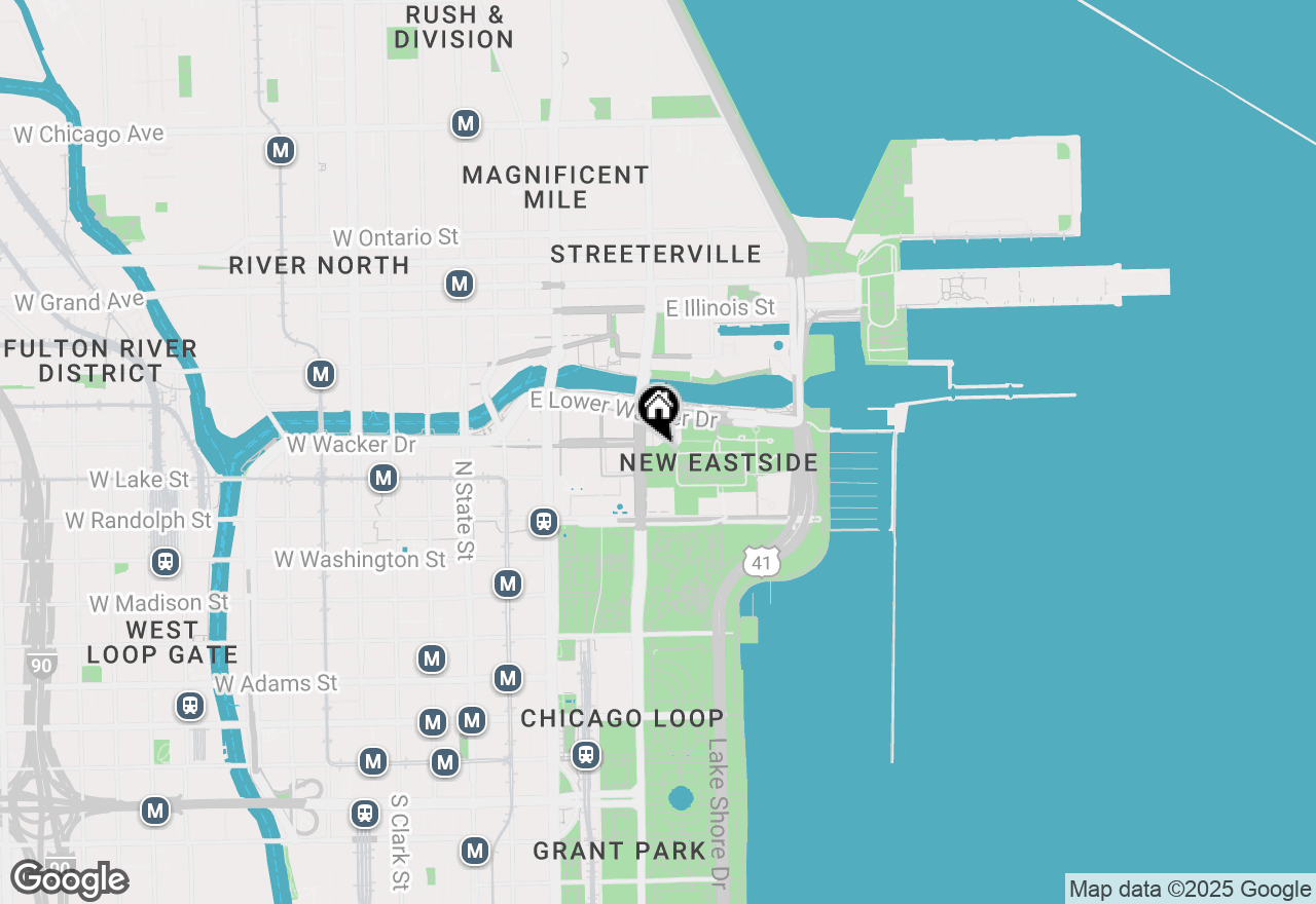 Map of (Address confidential), Chicago, Illinois 60601