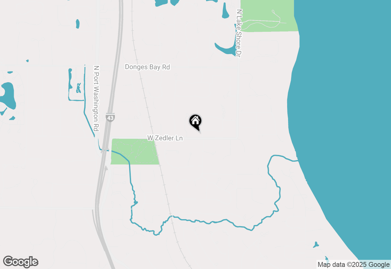 Map of 207 W Miller Dr, Mequon, WI 53092